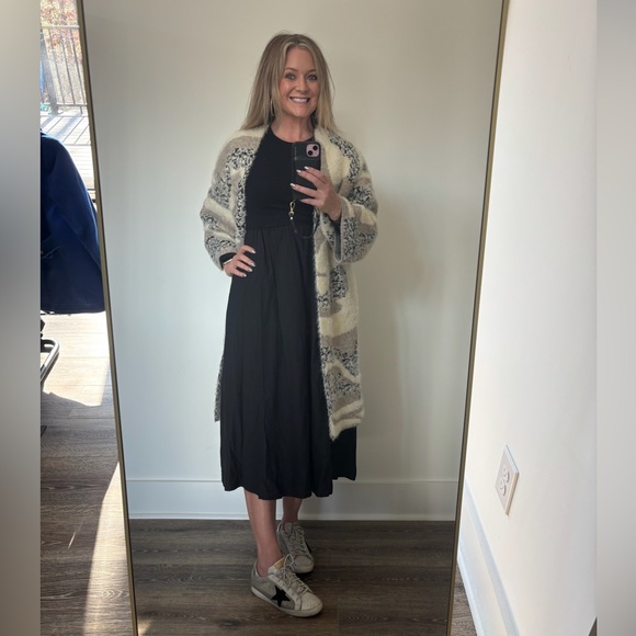 Anthropologie Fuzzy Mid Length Sweater Cardigan - Picture 2 of 3